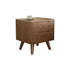 Modern Simplicity Square Rubber Wood Nightstand 1/2 Drawer For Bedside