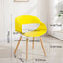 Contemporary Creative Half Round Twisted Plastic Wood Chair Backrest For Living Room