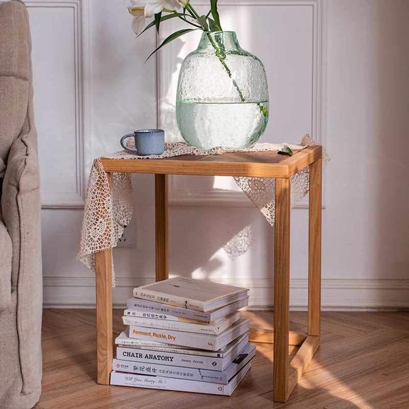 Modern Simplicity Round Triangle Square Wood End Table For Living Room