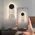 Contemporary Scandinavian Iron Aluminum Acrylic Round Hook Led Wall Sconce Lamp For Bedroom