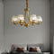 Contemporary Luxury Full Copper Frame Dazzling Crystal Cup Shade 6/8/10-Light Chandelier For Living Room