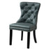 Traditional European Fabric Upholstered Square Dining Chair Tufted Backrest For Dining Room