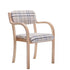 Contemporary Nordic Wood Cotton Linen Fabric Leather Velvet Sponge Square Dining Chair Backrest Armrest For Dining Room