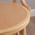 Traditional Vintage Round Cylinder Solid Wood Rattan Dining Chair Backrest For Living Room