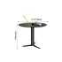 Modern Luxury Round Rock Slab Carbon Steel Coffee Table For Living Room