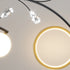 Modern Luxury Branch Round Hardware Iron Acrylic Crystal Silicone LED Semi-Flush Mount Ceiling Light For Living Room