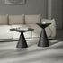 Modern Minimalist Round Cone Aluminum Metal End Table 1-Tier For Living Room