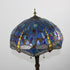 Traditional Tiffany Mediterranean Dragonfly Stained Glass Dome Shade 2-Light Standing Floor Lamp For Home Office