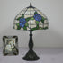 Traditional Tiffany Round Dome Flower Zinc Alloy Base Stained Glass 1-Light Table Lamp For Bedroom