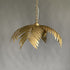 Contemporary Creative Golden Iron Tropical Palm Leaves Design 4-Light Chandelier For Dining Room