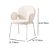 Contemporary Nordic Velvet Upholstered Metal Legs Vanity Stool Round Back For Bedroom