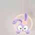 Contemporary Creative Kids Iron Aluminum Acrylic Circle StellaLou Rabbit LED Pendant Light For Bedroom