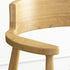 Modern Minimalist Curved Square Cotton Linen Upholstered Cushion Solid Wood Dining Chair Backrest Arm For Dining Room