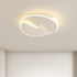 Modern Minimalist Round Acrylic Iron Shade LED Flush Mount Ceiling Light For Bedroom