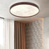 Contemporary Scandinavian Iron Plastic Round Moon LED Flush Mount Ceiling Light For Living Room