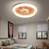 Modern Minimalist Kids Cartoon Round Acrylic Iron Resin LED Flush Mount Ceiling Light For Bedroom