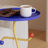 Contemporary Creative Color Blocking Iron Tray Top Distortion End Table For Living Room