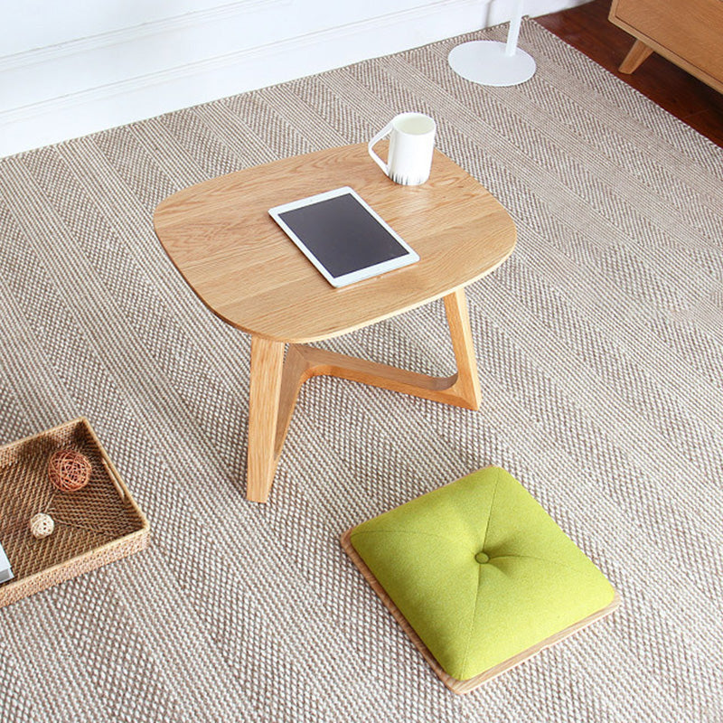 Traditional Vintage Wood V-Shape Base End Table For Living Room