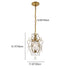 Traditional Luxury C-Side Iron Crystal 1-Light Pendant Light For Living Room