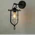 Contemporary Industrial Iron Glass Houseboat Design 1-Light Wall Sconce Lamp For Dining Room