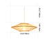 Traditional Chinese Zen Bamboo Weaving 1-Light Pendant Light For Dining Room