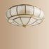 Contemporary Luxury Oval Dome Full Copper Glass 3/4/6 Light Flush Mount Ceiling Light For Bedroom