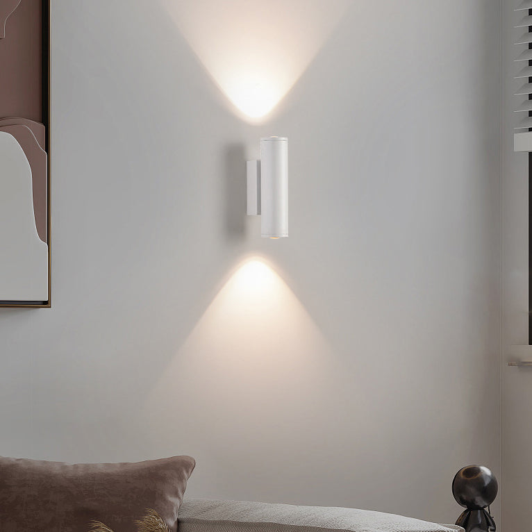 Modern Minimalist Cylinder Iron Aluminum LED Wall Sconce Lamp For Bedroom