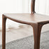 Contemporary Retro Walnut Wood Square Dining Chair Backrest For Dining Room