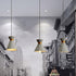 Contemporary Nordic Cement Semi-Conical Shade 1-Light Pendant Light For Dining Room