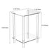 Modern Minimalist Rectangular Acrylic End Table 2-Tier For Living Room