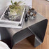 Modern Minimalist Rectangular Stainless Steel End Table 1-Tier For Living Room