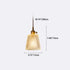 Traditional Vintage Cylinder Brass Glass 1-Light Pendant Light For Living Room