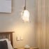 Contemporary Luxury Brass Flower Glass Shade 1-Light Pendant Light For Living Room