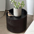 Modern Minimalist Round Cylinder Wood Nightstand 1-Drawer For Bedroom