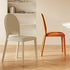 Modern Minimalist Square Oval Back Leather Carbon Steel Dining Chair For Dining Room