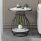 Contemporary Scandinavian Round Birdcage Stainless Steel Metal Slate Coffee Table For Living Room