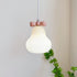 Modern Art Deco Bow Bells Iron Ceramic Glass 1-Light Pendant Light For Living Room