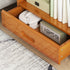 Modern Minimalist Rectangular Desktop Bamboo Nightstand 1/2-Drawer For Bedroom