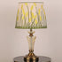 Traditional European Cylinder Hardware Crystal Fabric 1-Light Table Lamp For Bedroom