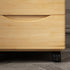 Traditioanl Japanese Rectangular Cubic Rubber Wood Metal Nightstand 2/3 Drawers For Bedside