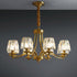 Contemporary Luxury Full Copper Frame Dazzling Crystal Cup Shade 6/8/10-Light Chandelier For Living Room