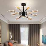 Contemporary Scandinavian Branch Round Iron Acrylic LED Chandelier For Living Room