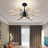 Contemporary Scandinavian Branch Round Iron Acrylic LED Chandelier For Living Room