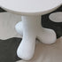 Modern Art Deco Sausage Legs Round Tabletop Magnesium Oxide Side Table 3-Leg For Living Room