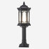 Traditional Chinese Waterproof Solar Aluminum Glass Cylinder LED Landscape Lighting Outdoor Light For Garden