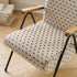 Contemporary Luxury Rectangular Iron Fabric Accent Chair Backrest Armrest For Living Room