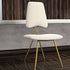 Contemporary Scandinavian Fabric Velvet Metal Sponge Square Vanity Stool Chair Backrest For Bedroom