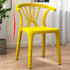 Contemporary Scandinavian Arc Plastic Stackable Dining Chair Backrest For Dining Room