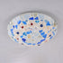 Contemporary Creative Round Shell Stained Glass 2/3/4 Light Flush Mount Ceiling Light For Living Room