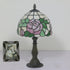 Traditional Tiffany Rose Flower Stained Glass Shade Zinc Alloy Base 1-Light Table Lamp For Study